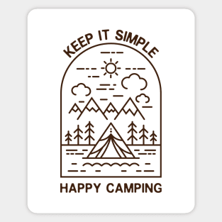 Monoline Camping Sticker